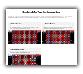 The simple rules of keno.