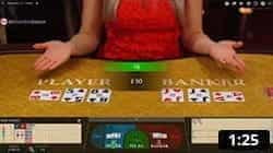 Here you can watch a video of live baccarat casino games.