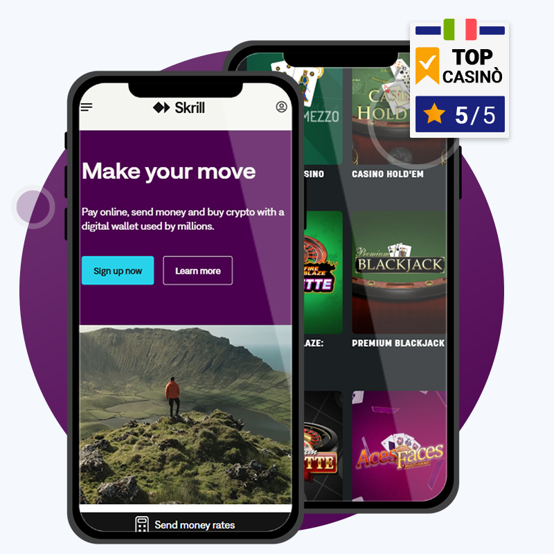 La nostra prova dei migliori casinò online Skrill in Italia