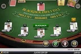 Ladbrokes Mobile game collection includes blackjack