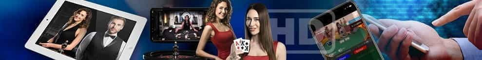 In game action of a mobile live casino played on a smartphone.