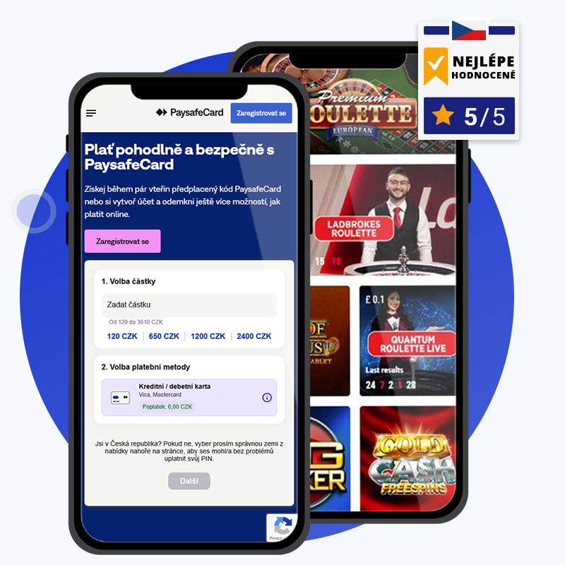 Můj test nejlepších 5 PaysafeCard casin v Česku