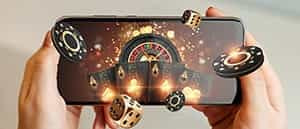 LeoVegas casino open on a mobile device.