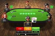 A virtual poker table.