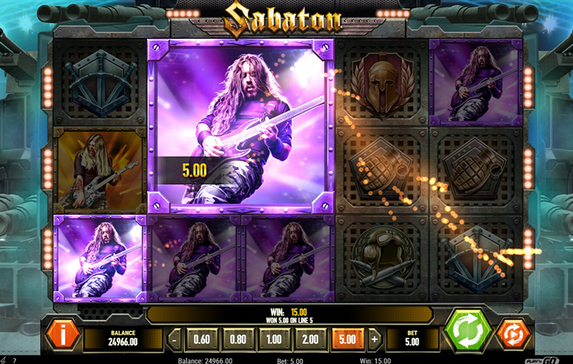 Screenshot from the Sabaton Slot by Play'n GO