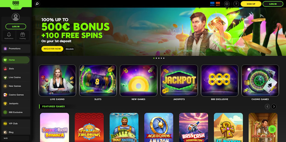 The 888casino Home Page