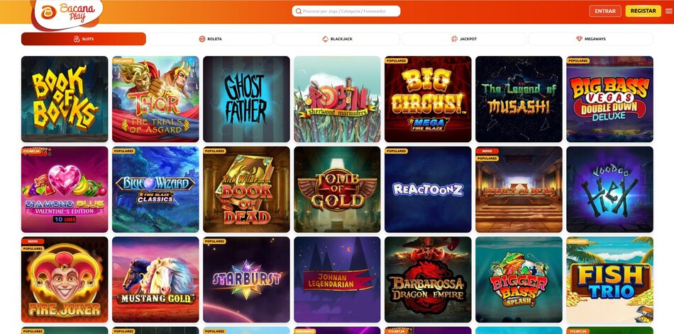 Slots online no casino BacanaPlay