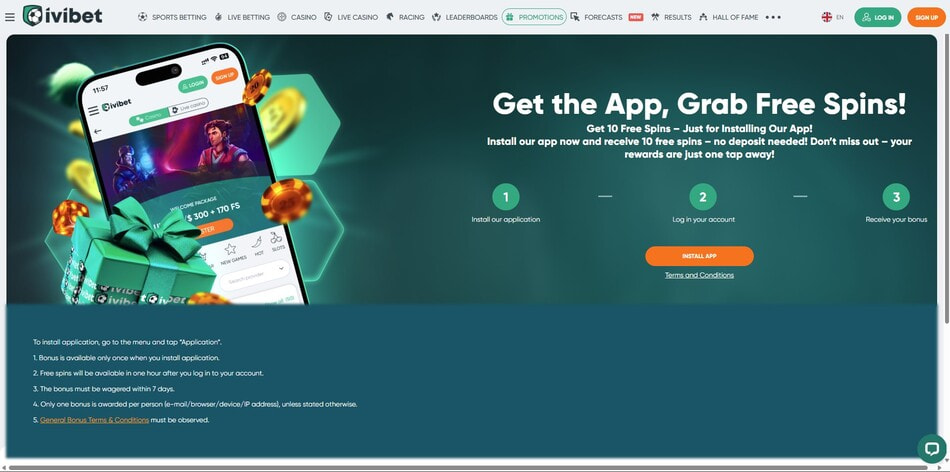 Ivibet promotion for installing the casino app in Croatia