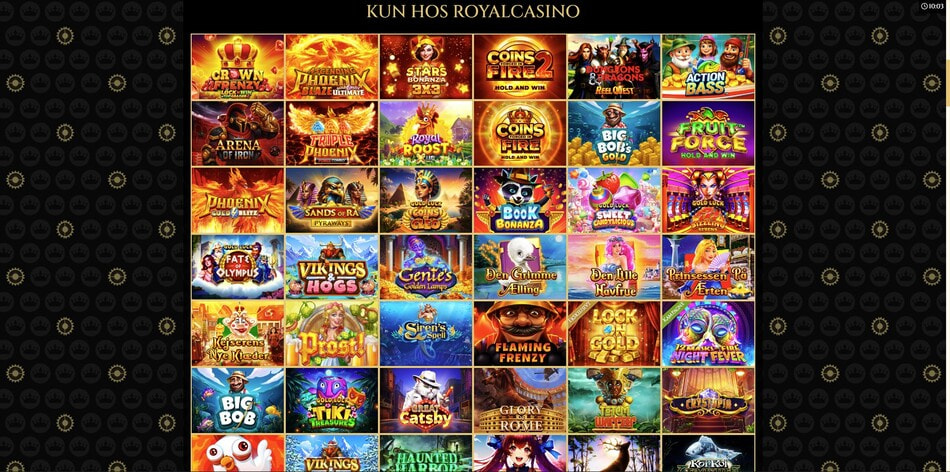 The exclusive online slots available at Royal Casino