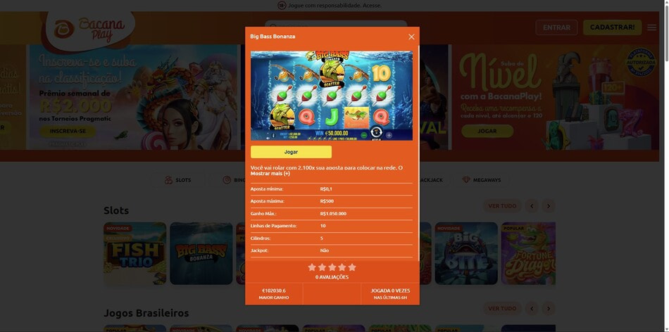 BacanaPlay's Detailed Slot Information Card