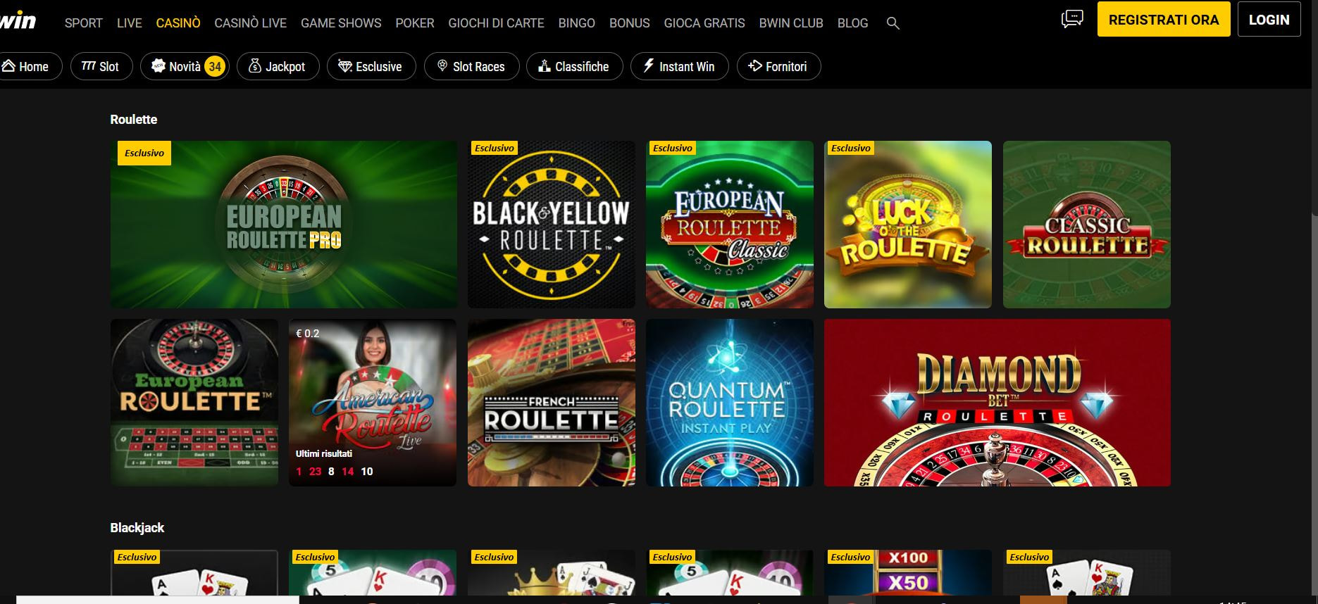 Una panoramica delle roulette RNG del casinò online bwin.