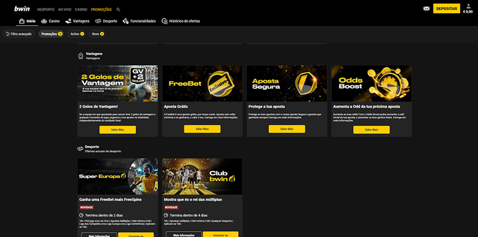 Vantagens da bwin e ofertas de apostas em desporto