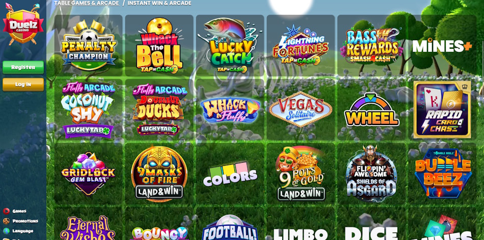 Instant Win Arcade Games at Duelz Casino