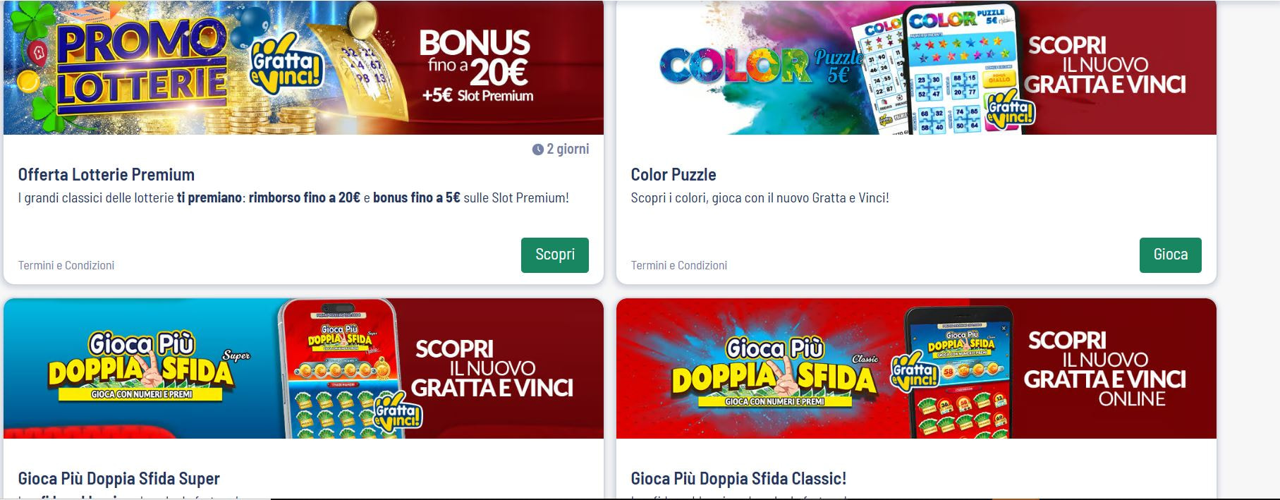 Le promozioni del casinò Eurobet per le lotterie.