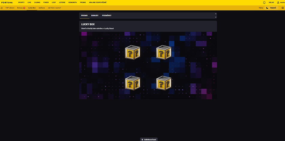 Lucky Boxy v casinu Fortuna