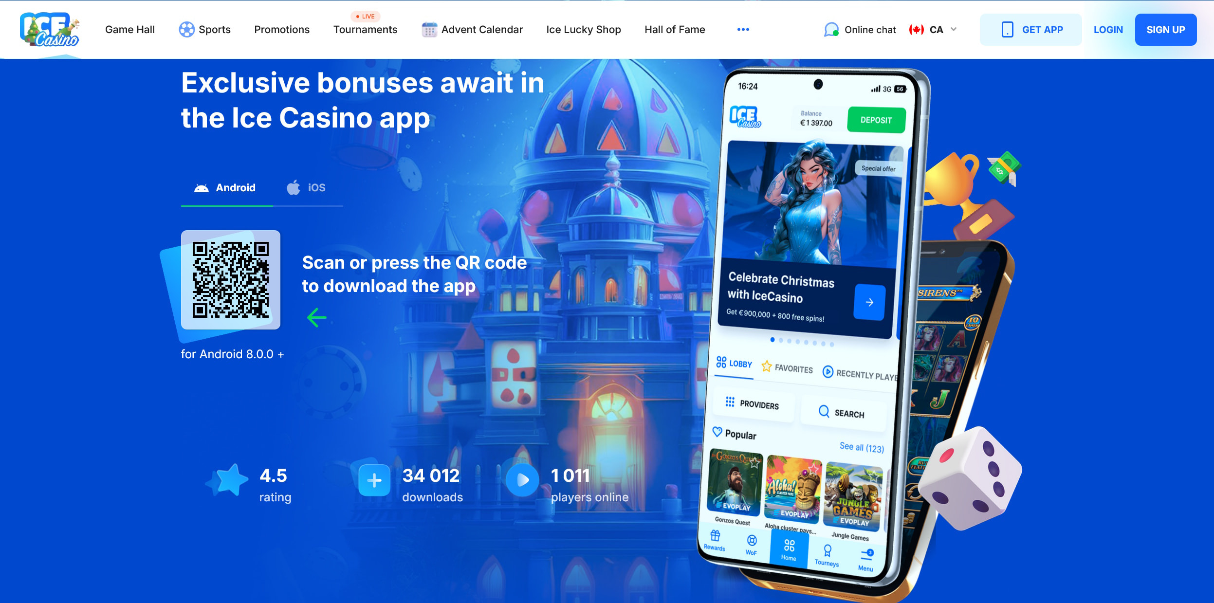 Ice Casino Android Mobile App