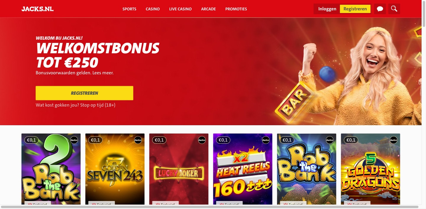 Jack's Casino Online Bellot Games exclusieve slots