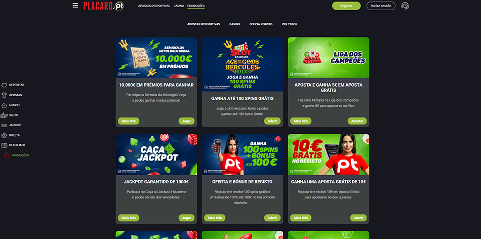 Promoções no Placard