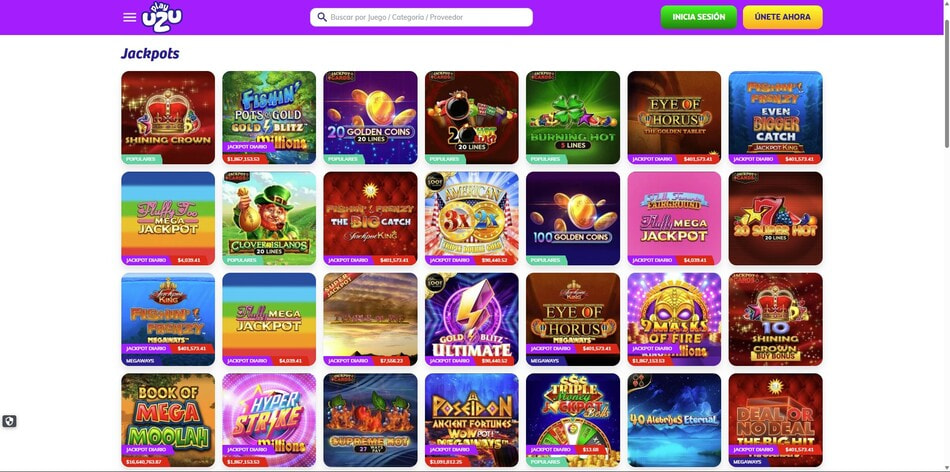 The progressive jackpot slots at PlayUZU in Brazil