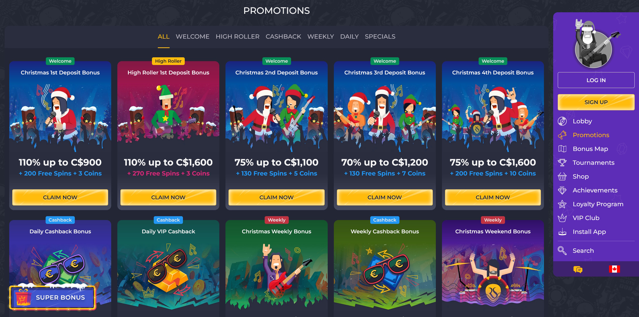 Bonus Offer Promotions at Rolling Slots.