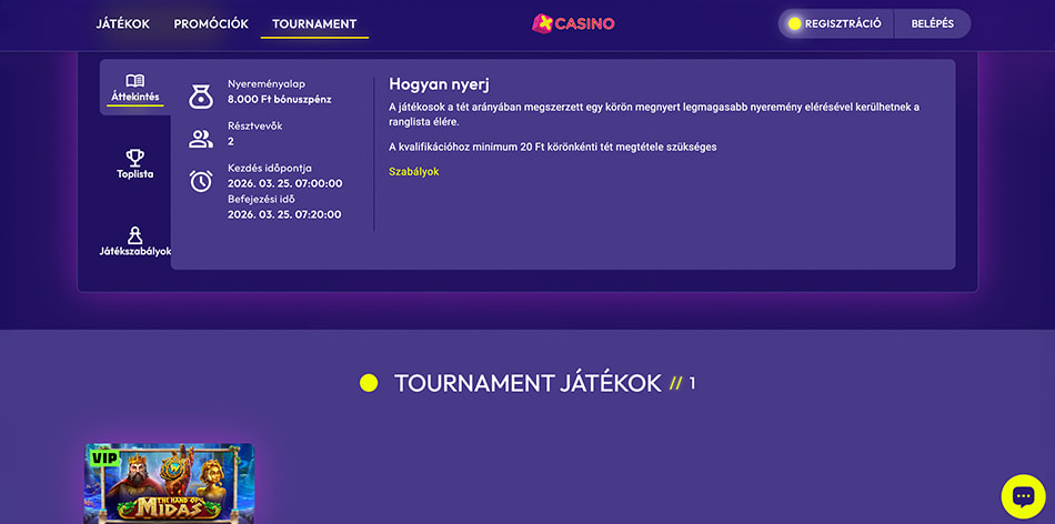 A rendszeres versenyek még izgalmasabbá teszik a játékot, és extra jutalmakat kínálnak.