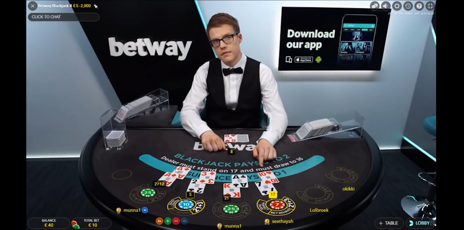 Betway Live Dealer Blackjack