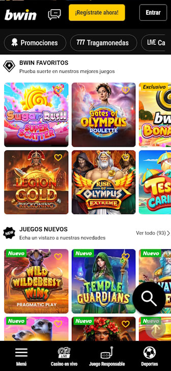 Tragamonedas en bwin casino