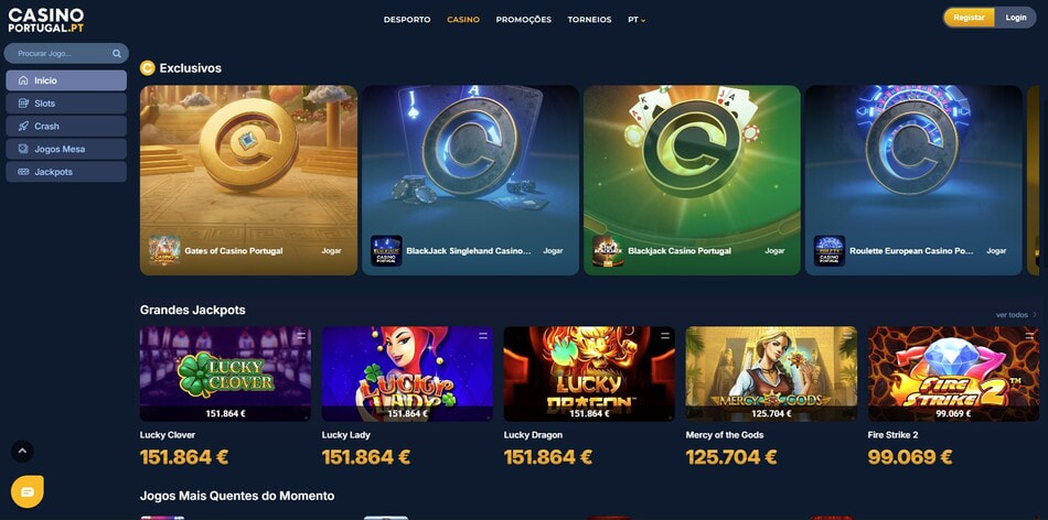 Slots online exclusivas no Casino Portugal
