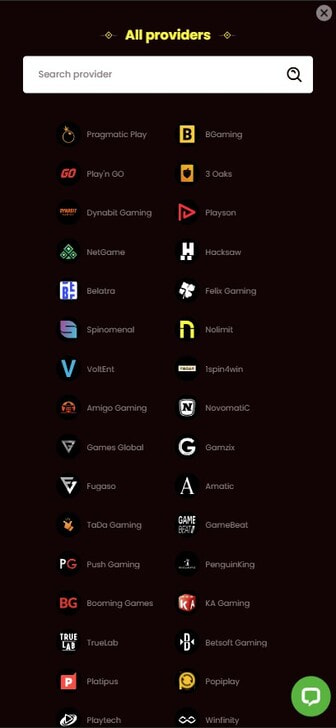 Dragon Slots' Long List of Casino Game Developers