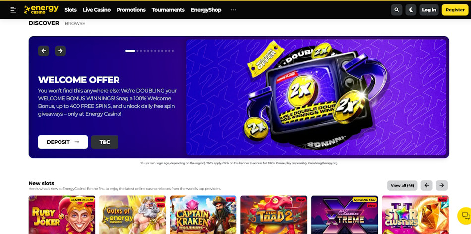 7,000+ Slots at Energy Casino