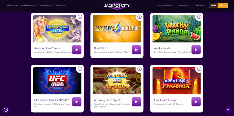 Popular Slots and Pokies at Jackpot City