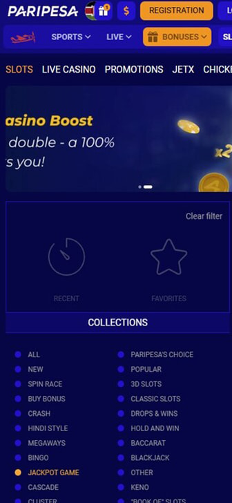 PariPesa Slot Feature Filters