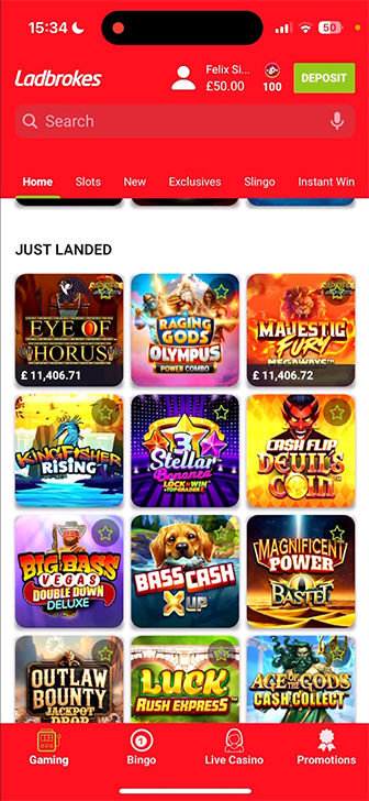 Ladbrokes Online Slots Games
