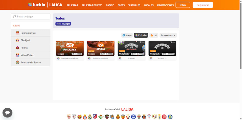 Exclusive Casino Games at Luckia