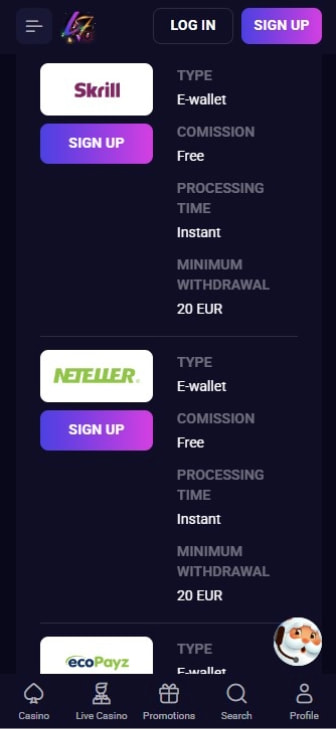 Lucky7even Casino Withdrawal Times