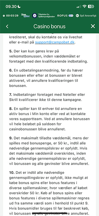 Eksempel på aktivering af velkomstbonus med MobilePay.