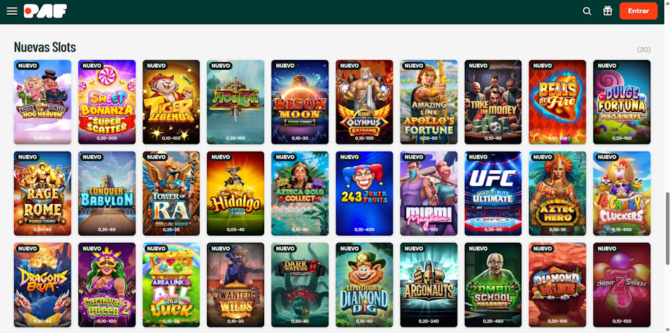 New Slots Releases at Paf