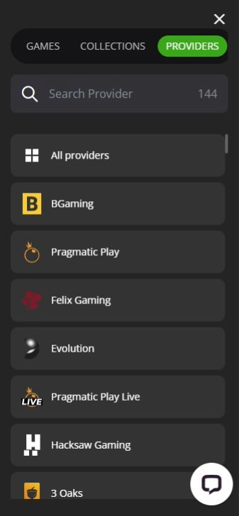 PlayAmo's Casino Game Developer List