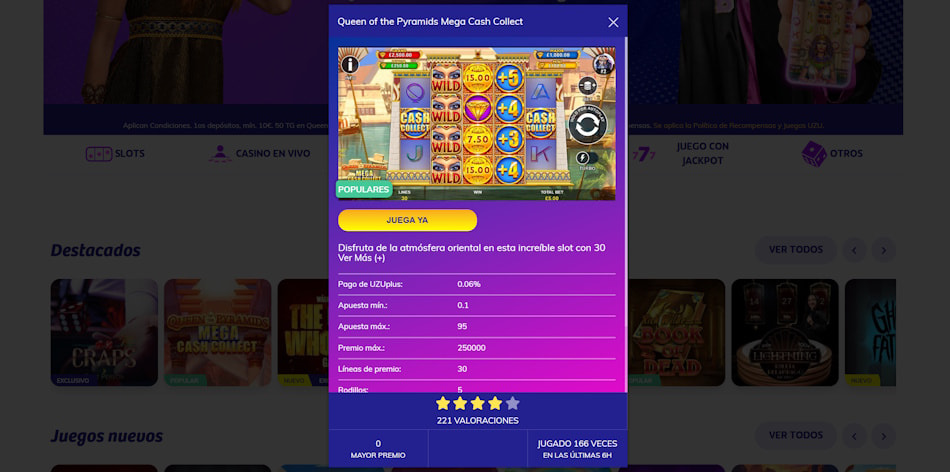 Queen of the Pyramids Slot at PlayUZU