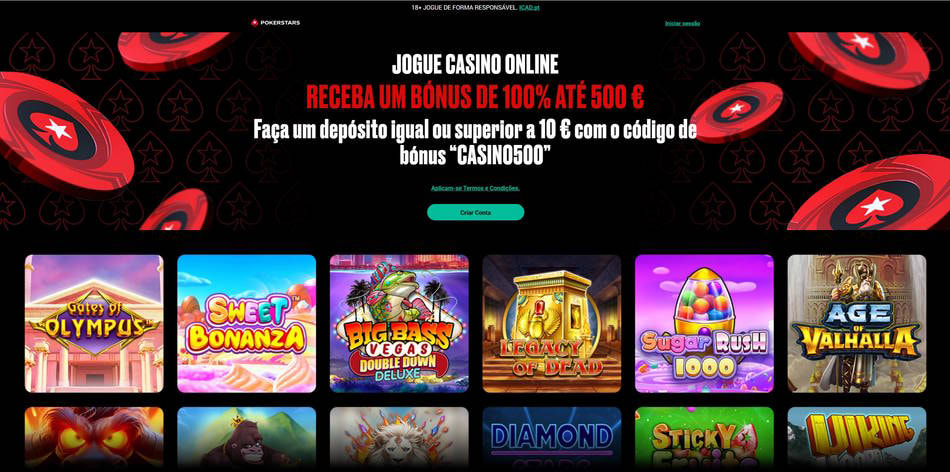 Página inicial da PokerStars