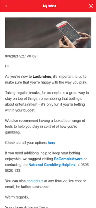Responsible Gambling Tools Available