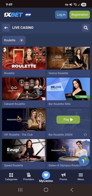 Ruleta en Vivo Exclusiva en 1xBet en El Salvador