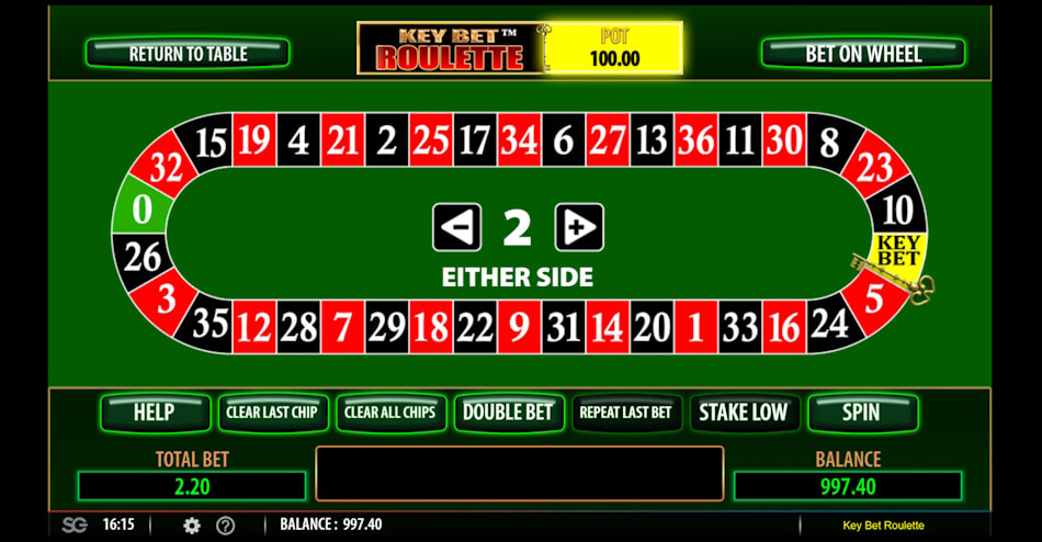 Key Bet Roulette by Barcrest Neighbour Bets Racetrack