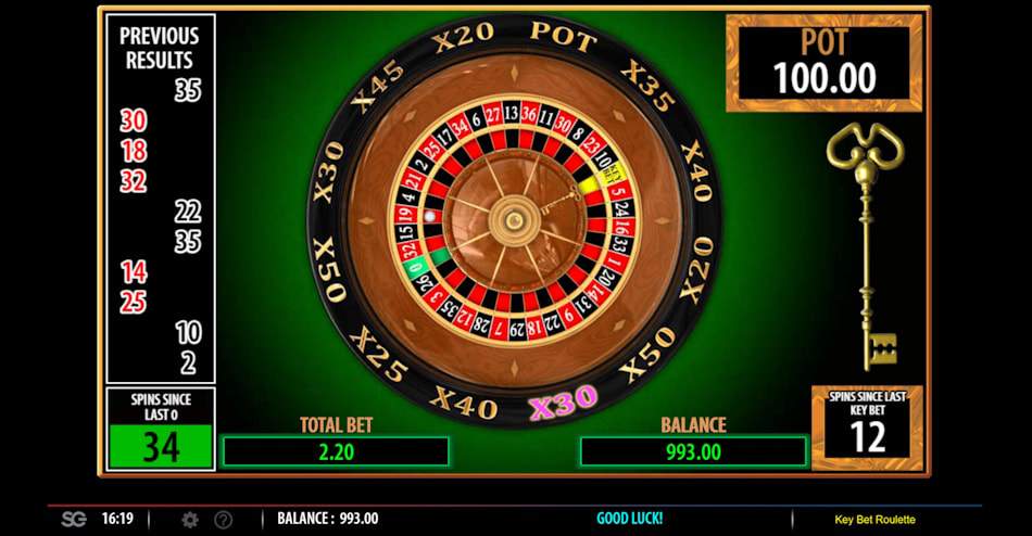 Key Bet Roulette by Barcrest Wheel View