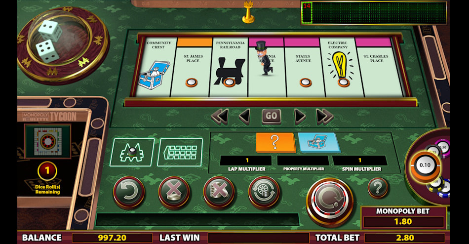 Board Game Round in Monopoly Roulette Tycoon by Barcrest