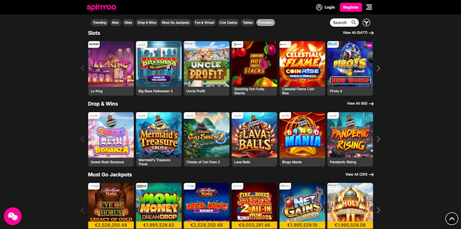 SpinYoo Online Slots Variety