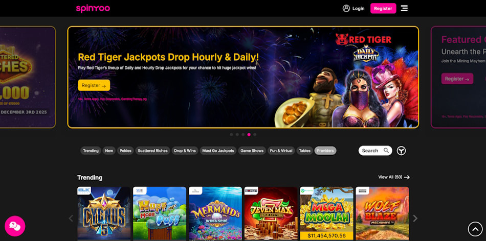 Red Tiger Daily Jackpot Drops at SpinYoo