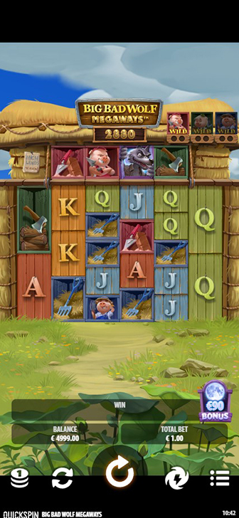 Spelautomaten Big Bad Wolf som spelas i mobilläge