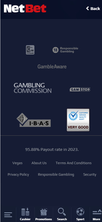Casino Payout Rate Information
