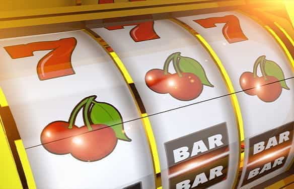 A close-up of a slot machine.